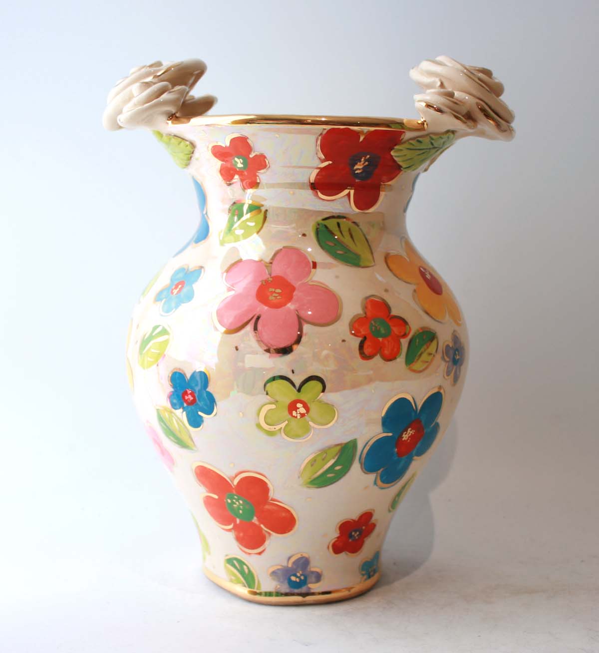 Large Fat Vase in Daisy