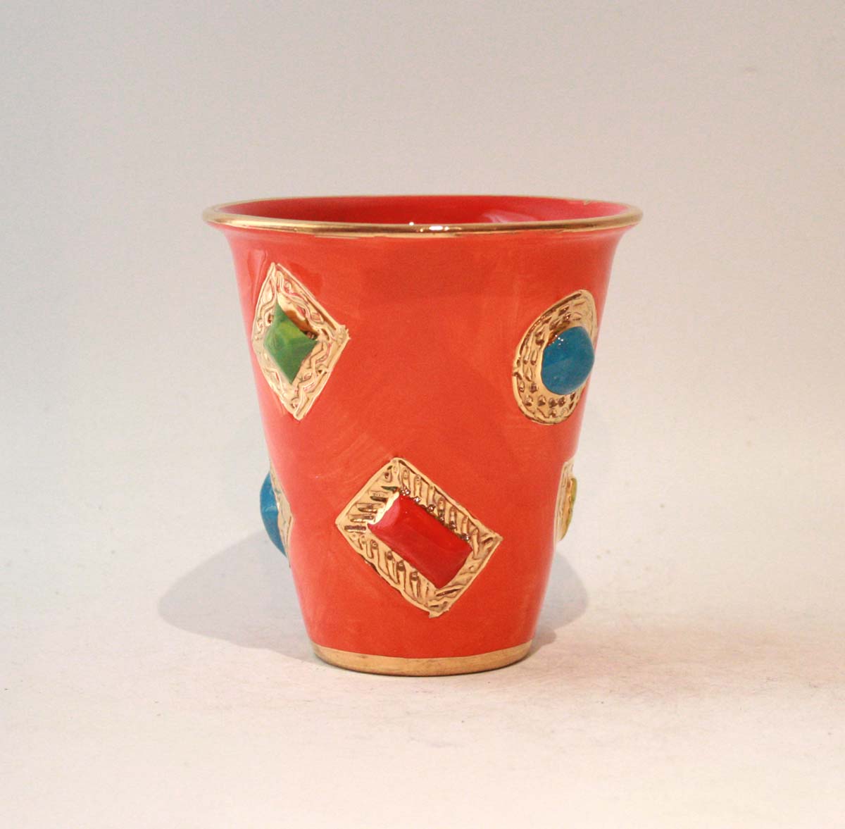 Jewelled Beaker in Orange