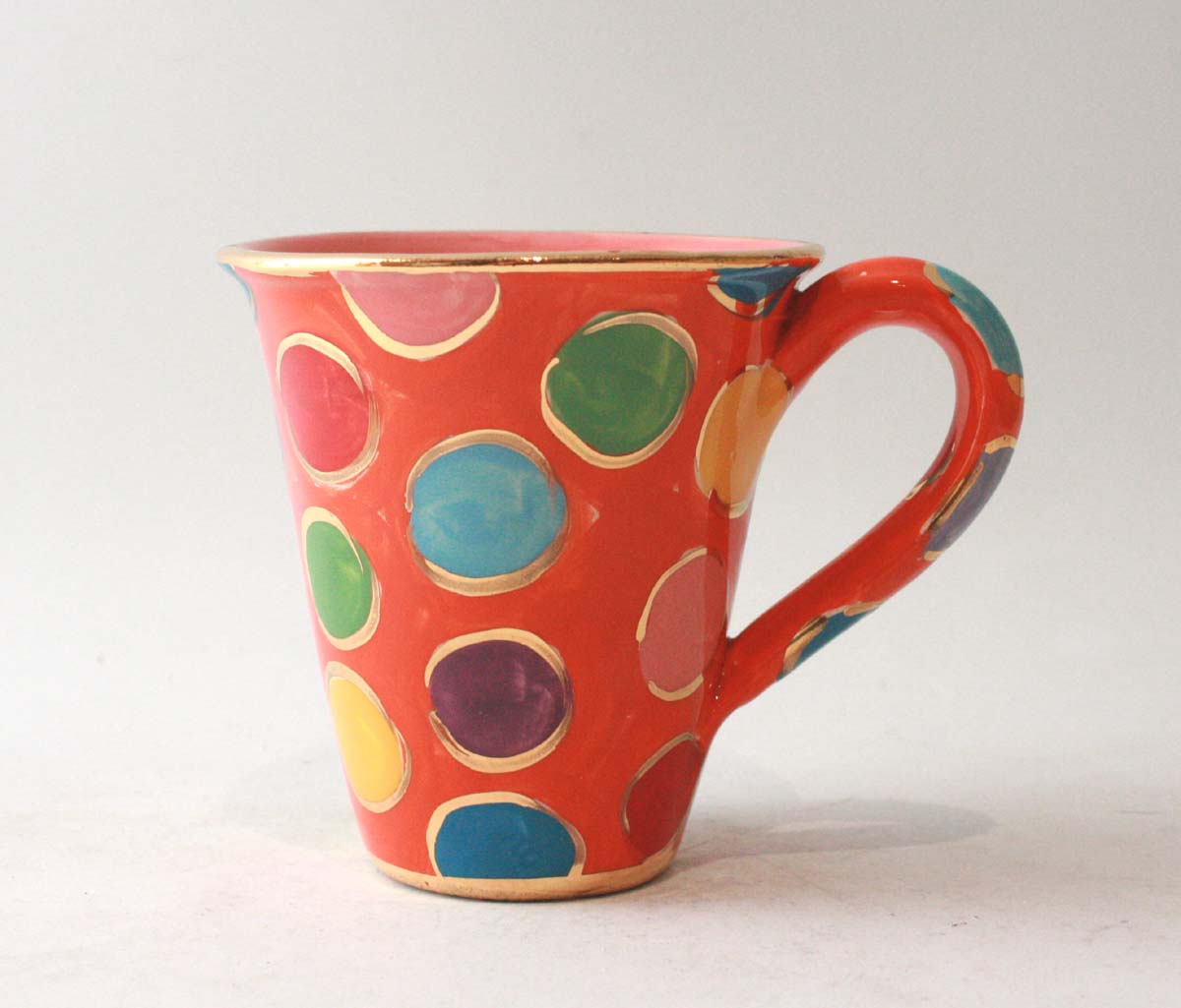 New Shape Large Mug in Smarties on Orange