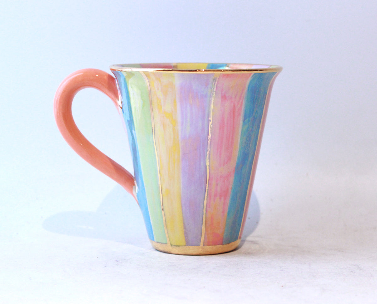 New Shape Large Mug in Pale Stripes