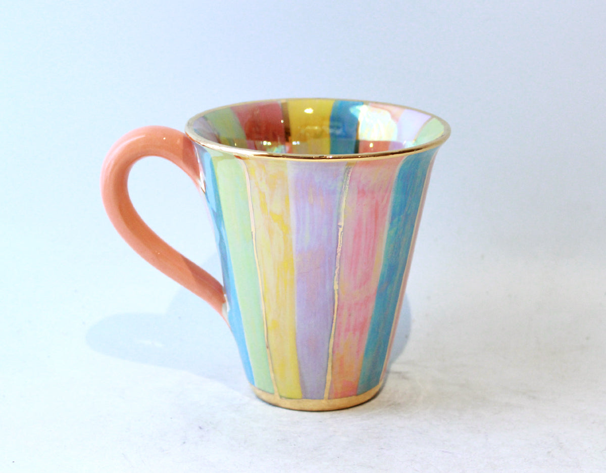 New Shape Large Mug in Pale Stripes