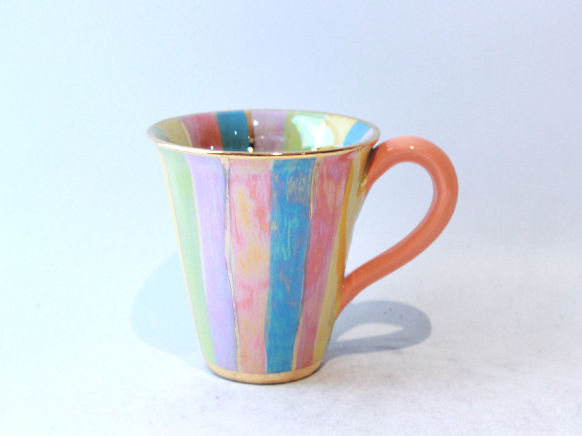 New Shape Large Mug in Pale Stripes