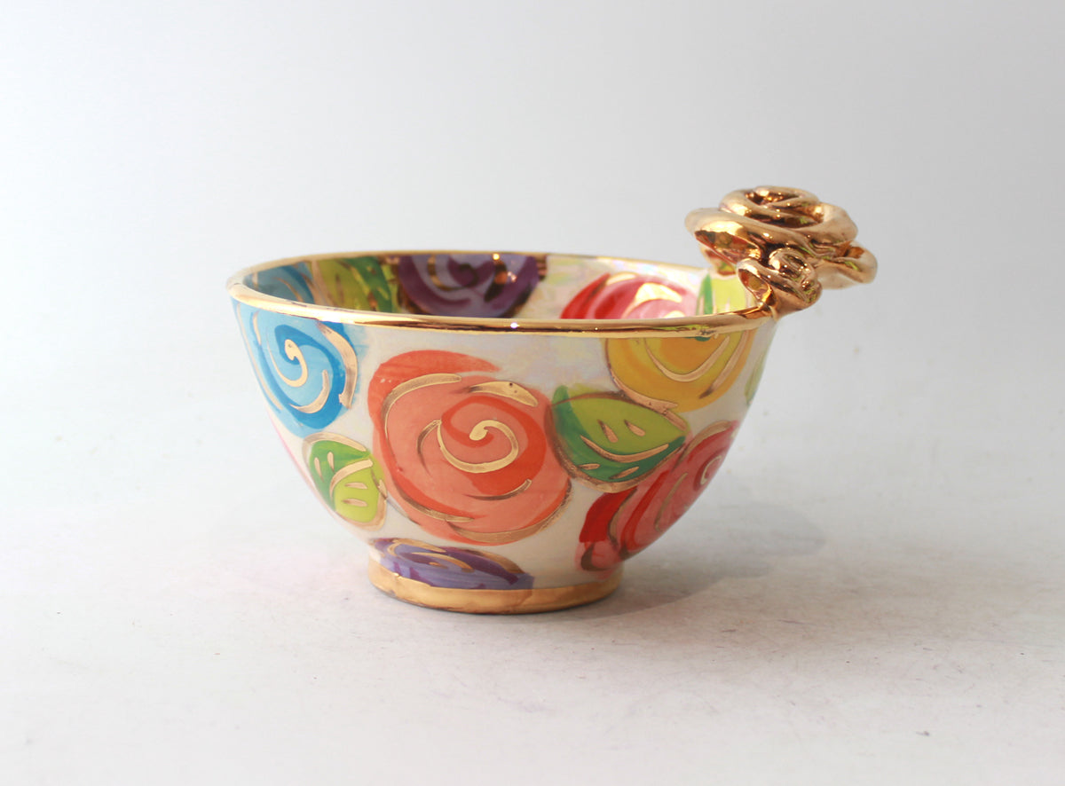 Noodle Bowl in Pastel Block Rose