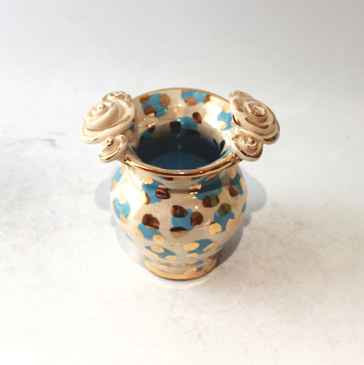 Posy Vase in Blue Leopard