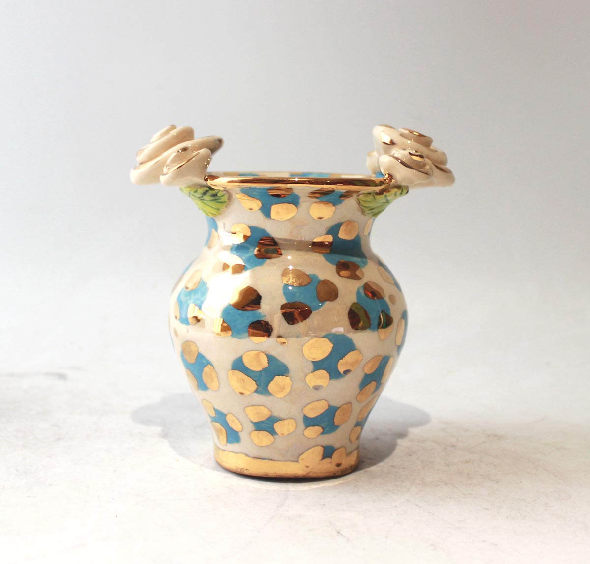 Posy Vase in Blue Leopard