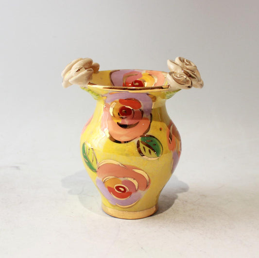 Posy Vase in Gold New Rose Yellow