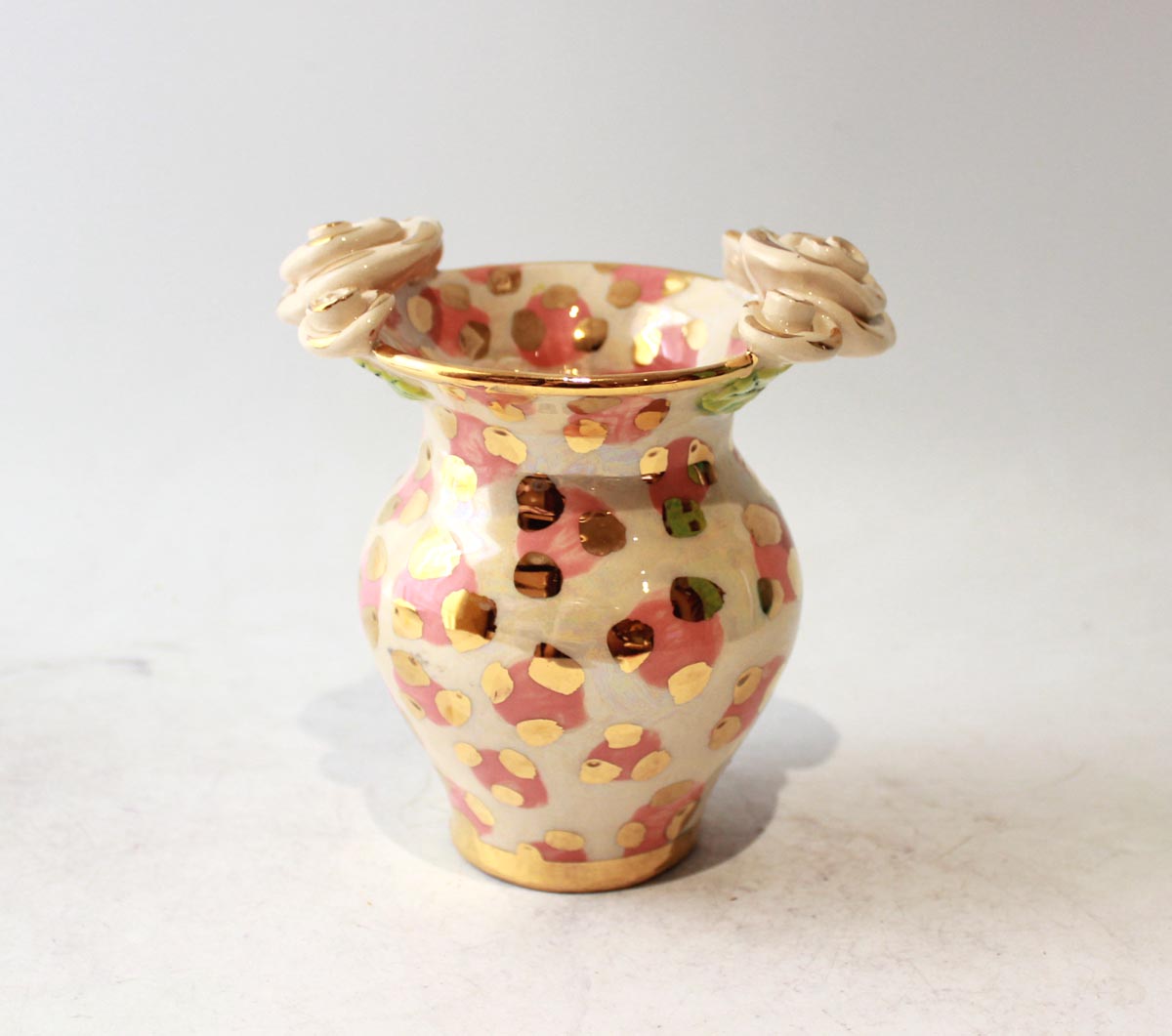 Posy Vase in Pink Leopard