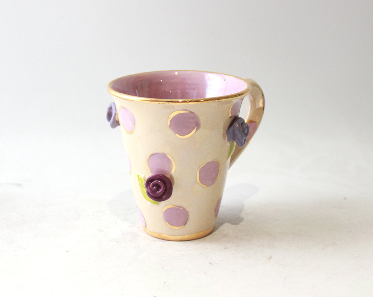 New Shape Large Rose Studded Mug in Lilac