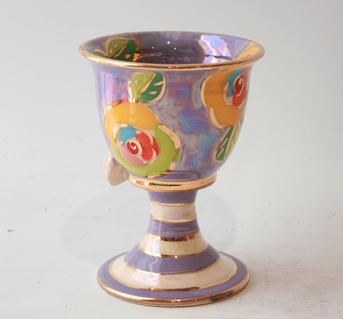 Goblet in Gold New Rose on Purple