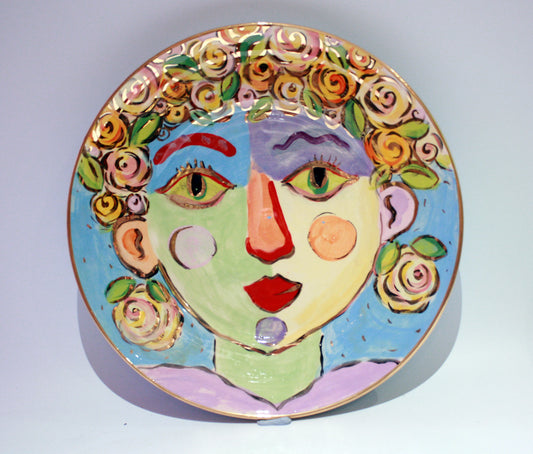 Faces Dinner Plate "Fiona" - MaryRoseYoung