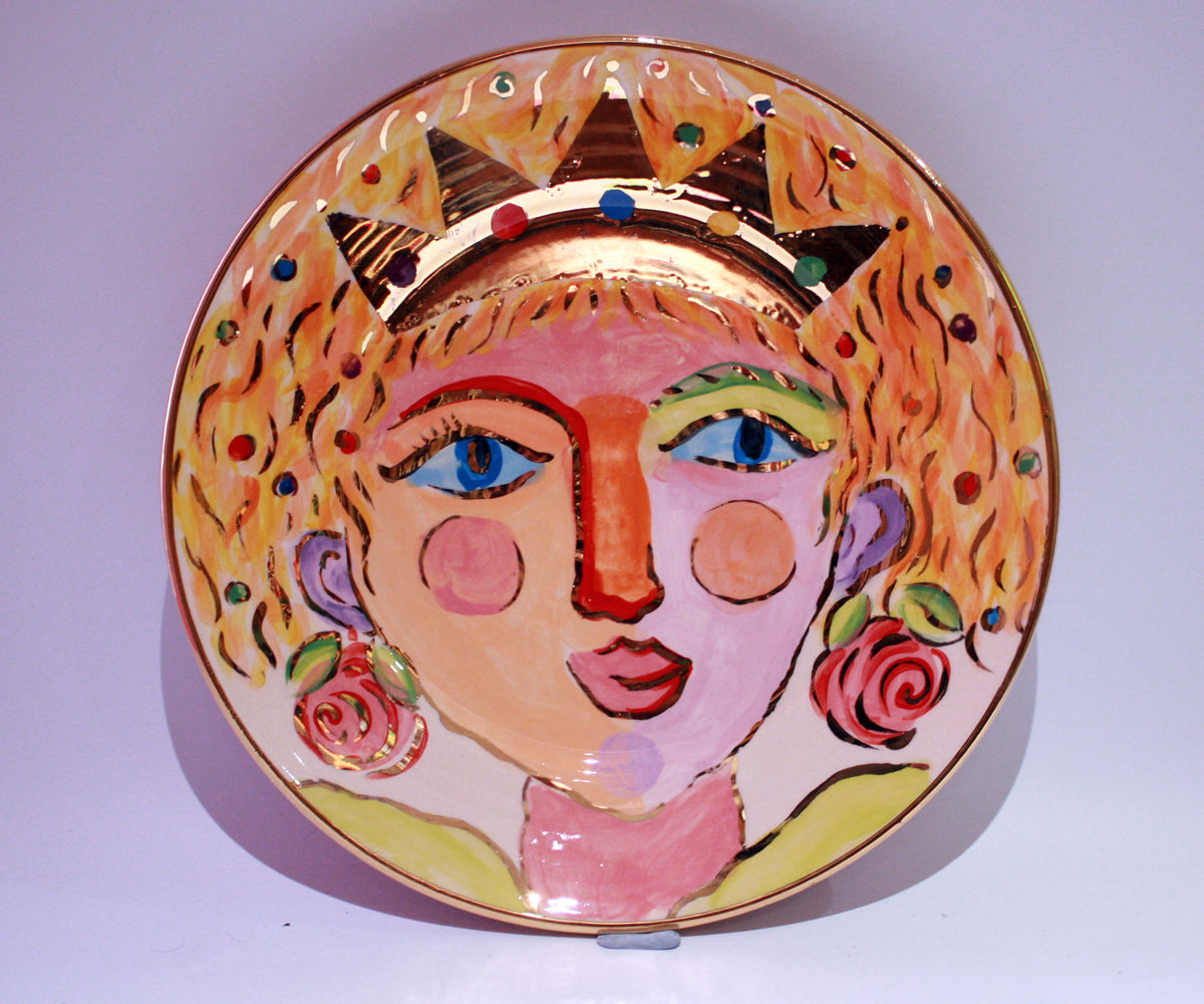 Faces Dinner Plate "Elizabeth" - MaryRoseYoung