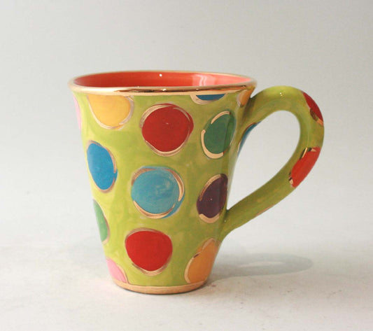 New Shape Large Mug in Smarties on Green