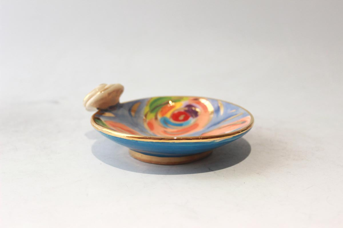 Rose Saucer in Swirls