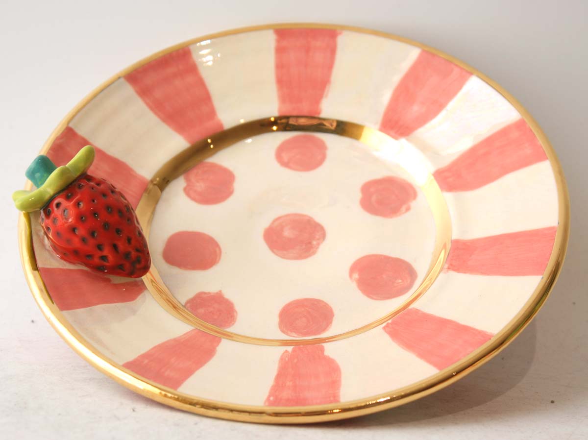 Strawberry Tea Plate