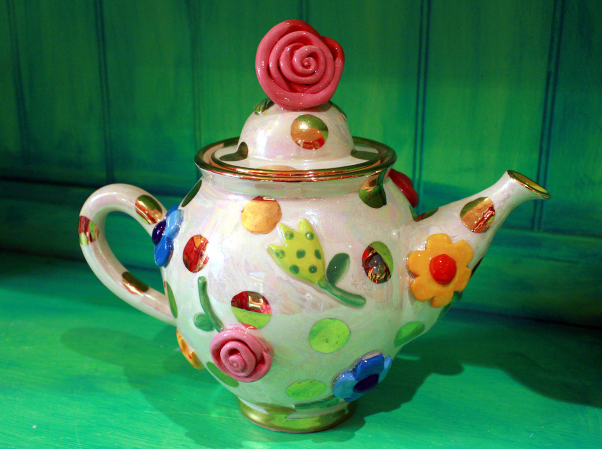 Pressed Flower Teapot - MaryRoseYoung