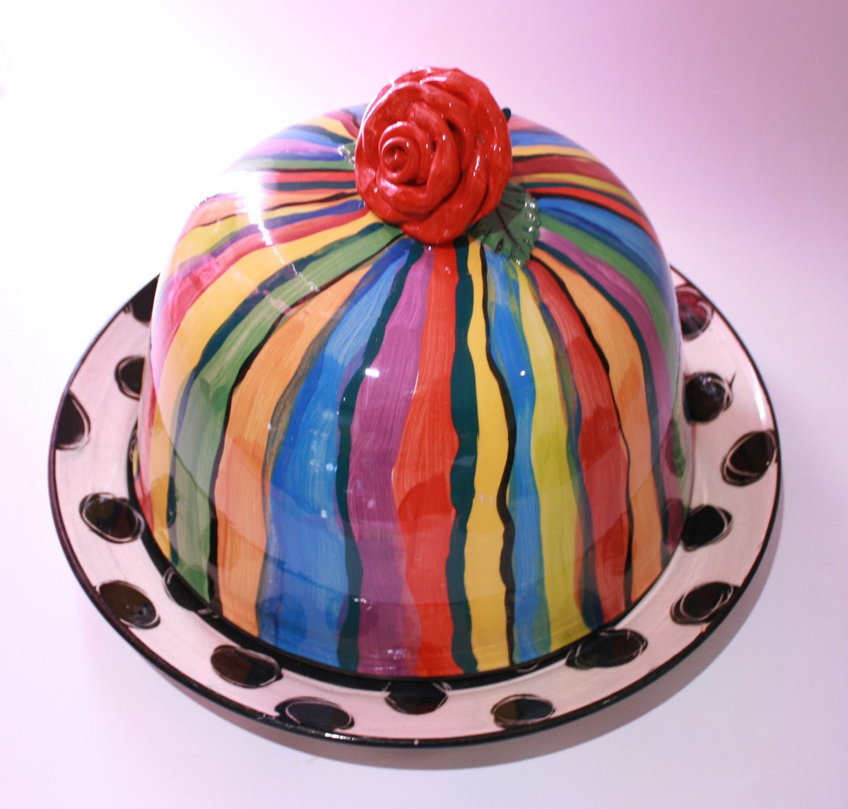 Rose Lidded Cake Dome - MaryRoseYoung