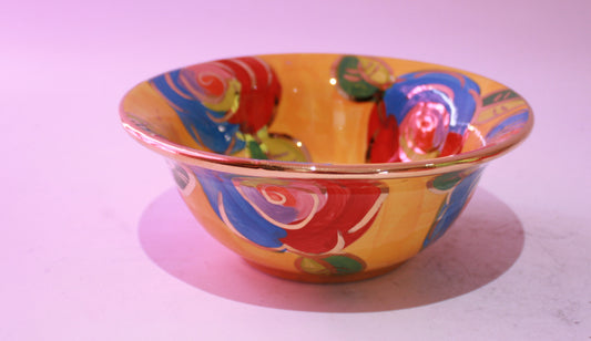 Cereal Bowl Gold New Rose Yellow - MaryRoseYoung