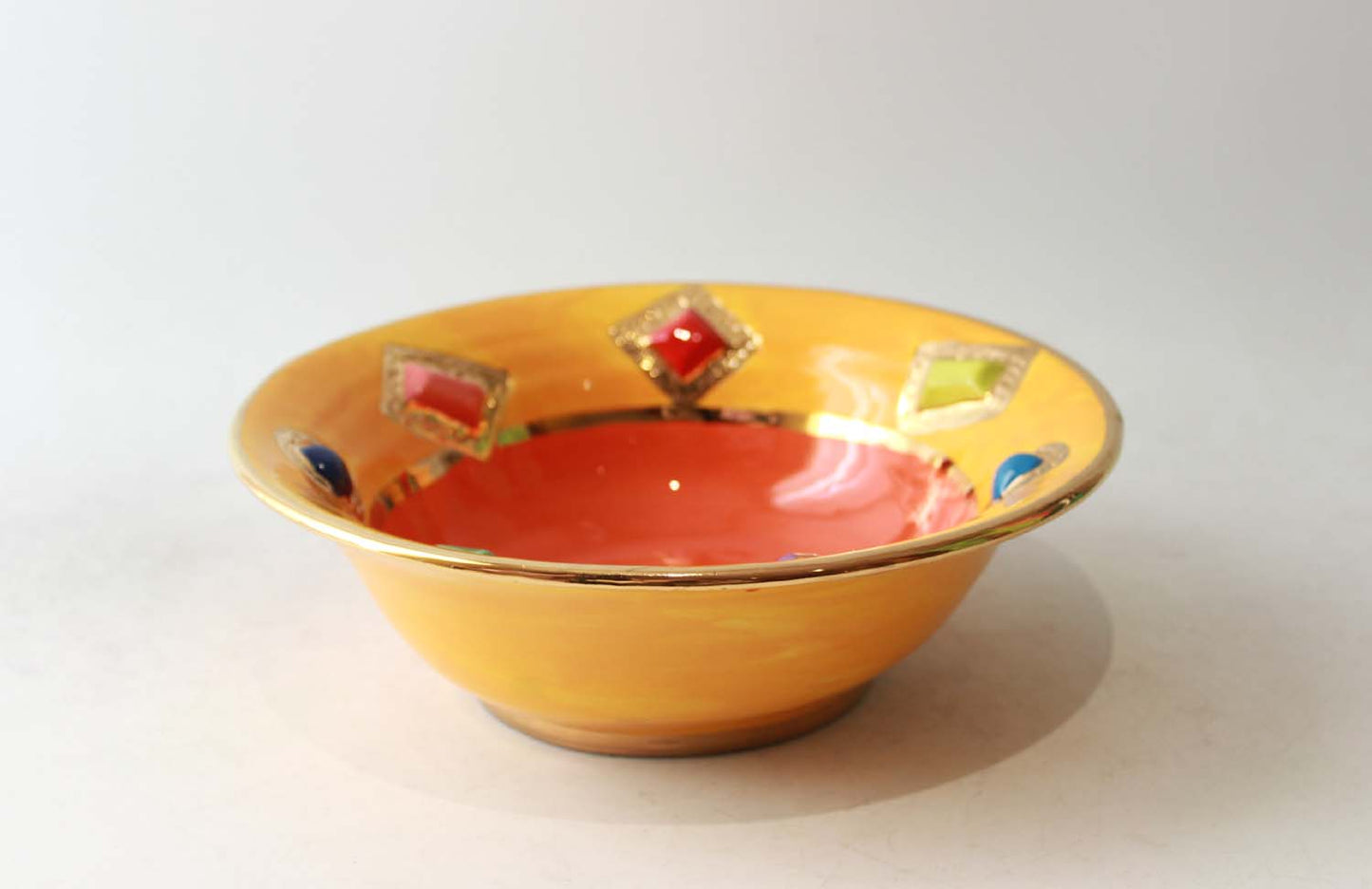 Jewelled Pasta Bowl in Yellow